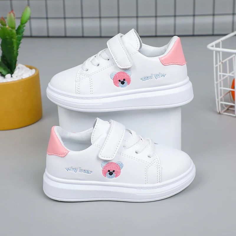 

Girls' sports shoes, outdoor casual shoes, trendy board shoes, white shoes, anti slip and wear-resistant thick sole