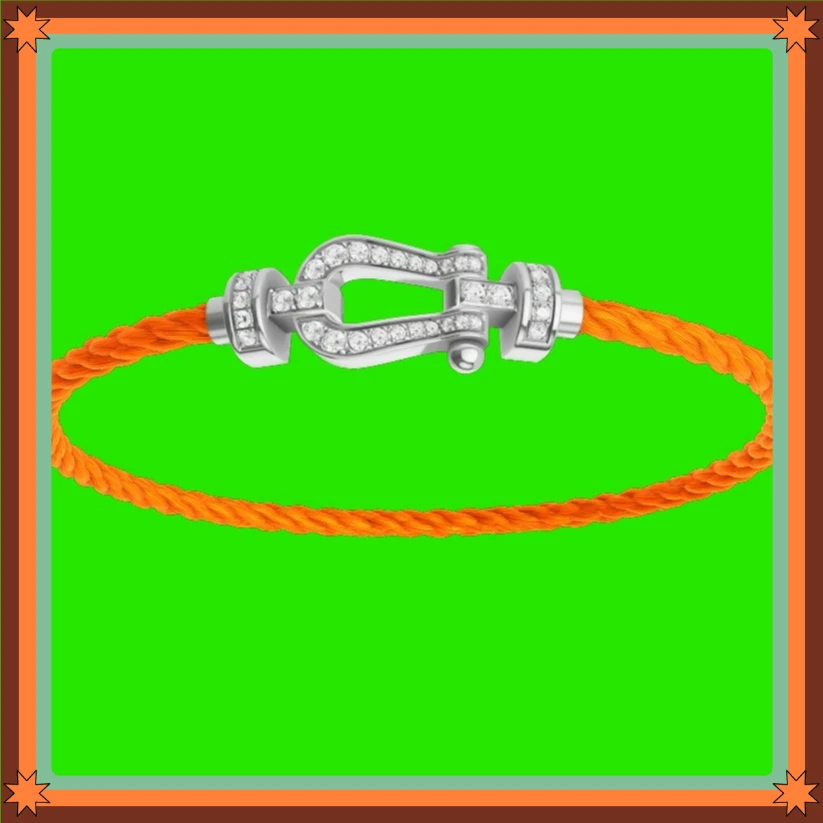 

LZJV Новый модный браслет из серебра 925 пробы с оранжевым нейлоном и цирконами, для женщин, на каждый день, для вечеринок, подарки, роскошные парные украшения