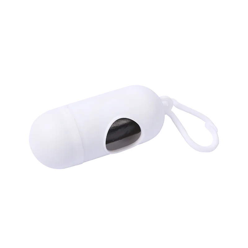 Portable Pet Waste Bag Dispenser Pill Shape Bullet-Shaped Garbage Box Cats Dogs Poop Extractive Clean-up Bags Outside Walking