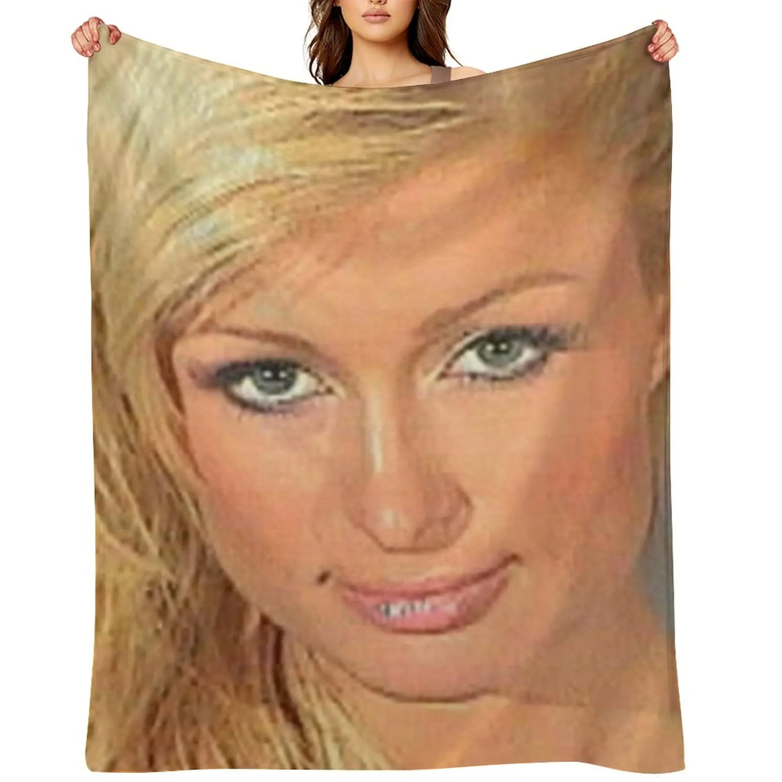

Paris Hilton's 2007 Mugshot Throw Blanket Warm Soft Bed covers sofa bed Blankets