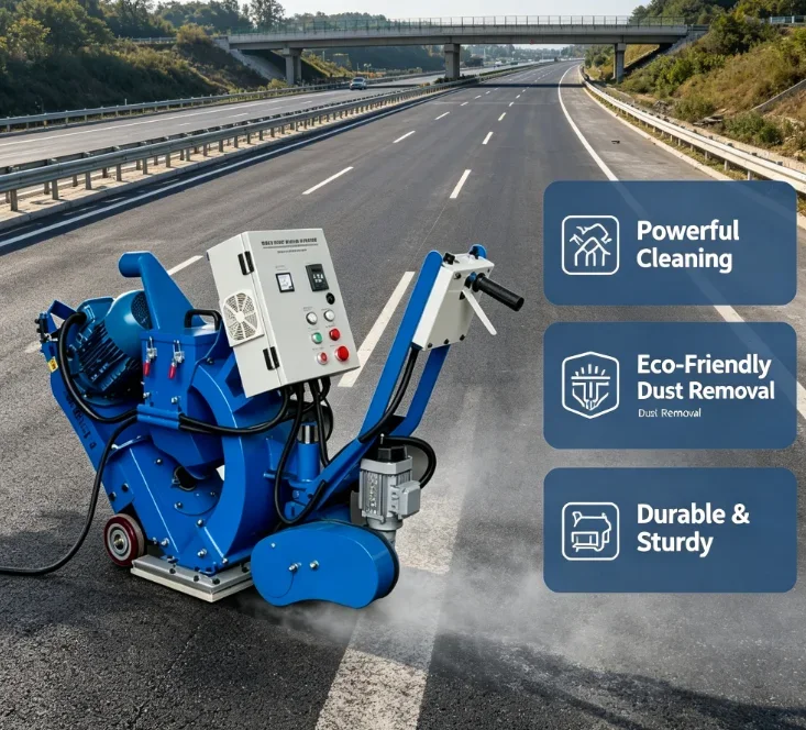 Customized 24 Months Factory Price CE/ISO9001 Approved Portable Self-propelled 8inch Coating Shot Blasting Machine With Vacuum
