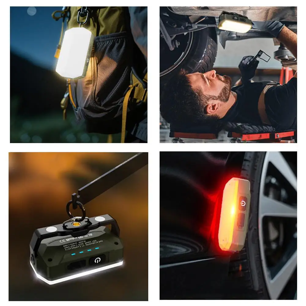 فانوس التخييم المحمول في الهواء الطلق، عمر بطارية طويل للغاية، ضوء طوارئ قابل لإعادة الشحن، ضوء عمل مغناطيسي قوي للإصلاح #3