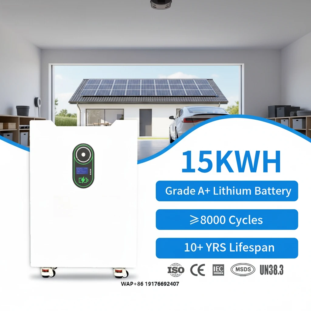 51.2V 300Ah 15kWh 8000 Cycles Lifepo4 Lithium Solar Battery Home Energy Storage System