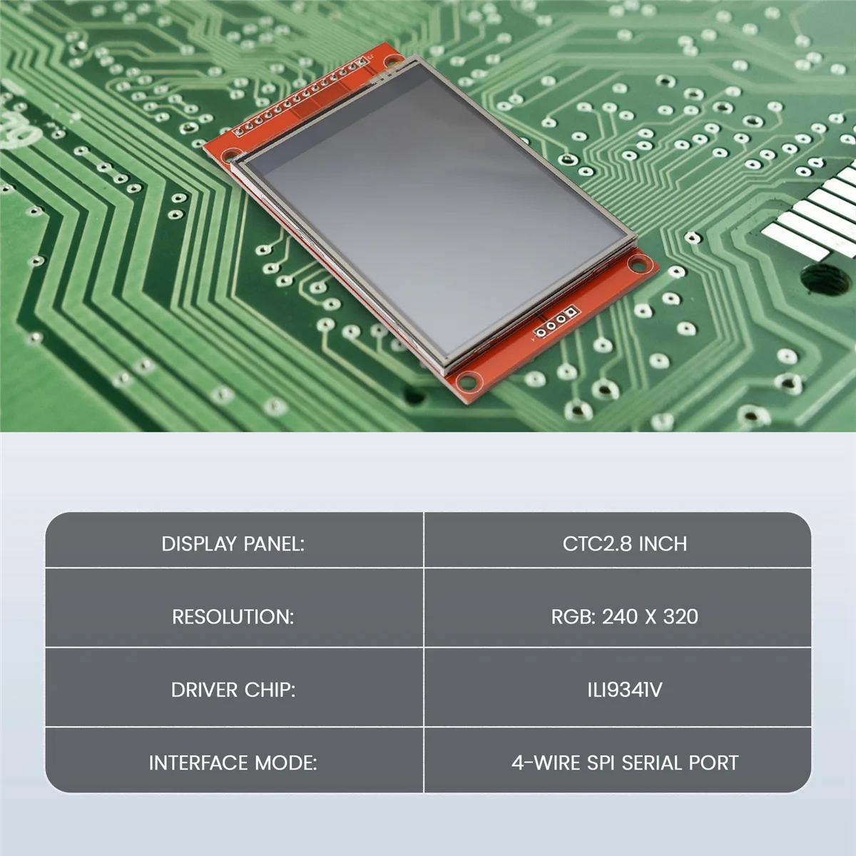 Efficiente porta seriale SPI del modulo display LCD TFT SPI da 2,8 pollici 240X320 SPI