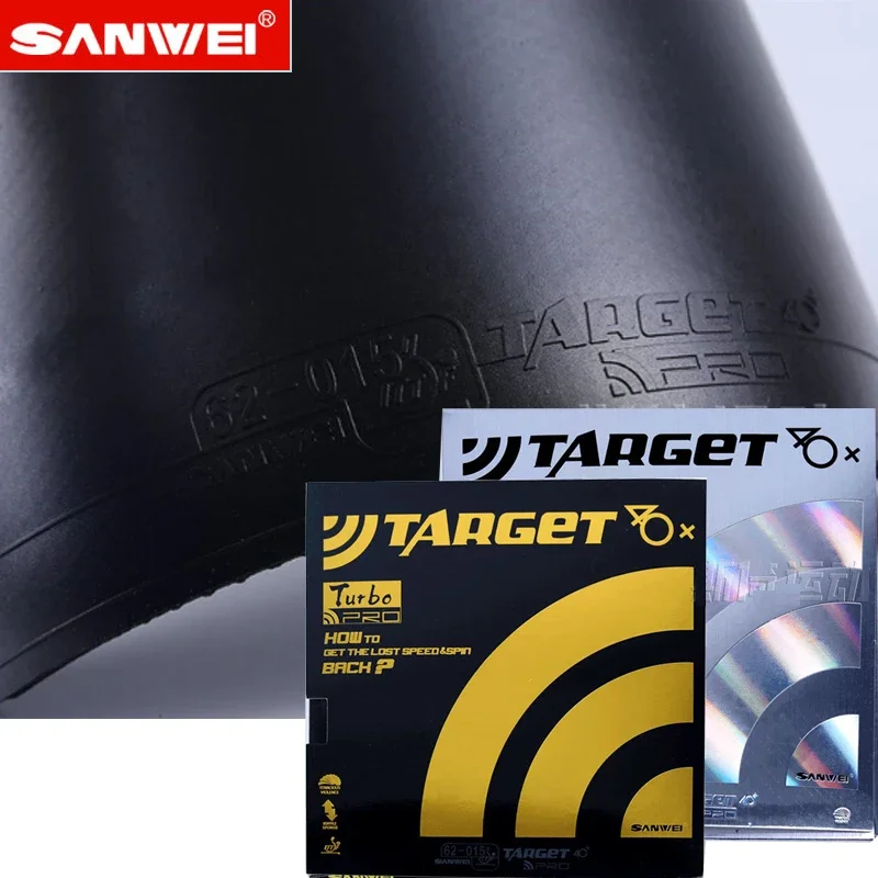 SANWEI EUROPE Target /Turbo 40+  Table-tennis Rubber Sheet Pimples in No-Sticky Backhand ITTF Approve Rug with German Sponge