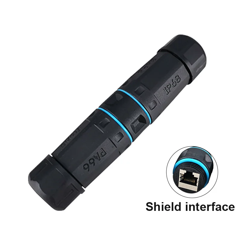 

Shield RJ45 Connector Female To Female Outdoor IP68 Waterproof Port Network LAN Splitter Transfer Head Adapter Coupler CAT5 CAT6