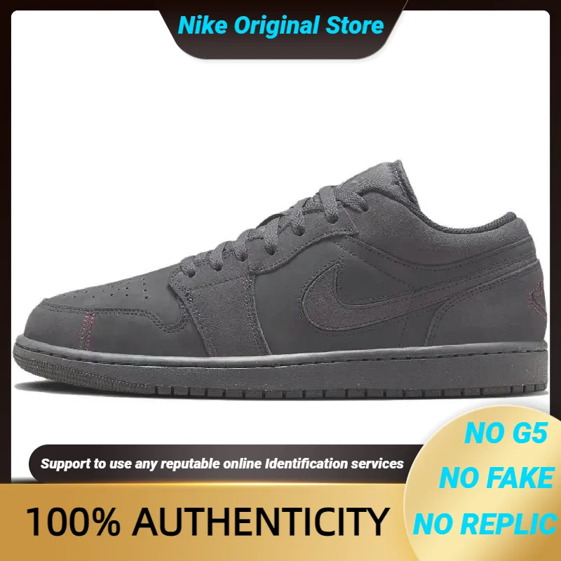 Nike Jordan 1 Low SE Craft Dark Smoke Grey Varsity Red Sneakers shoes FD8635-001 With Original Box