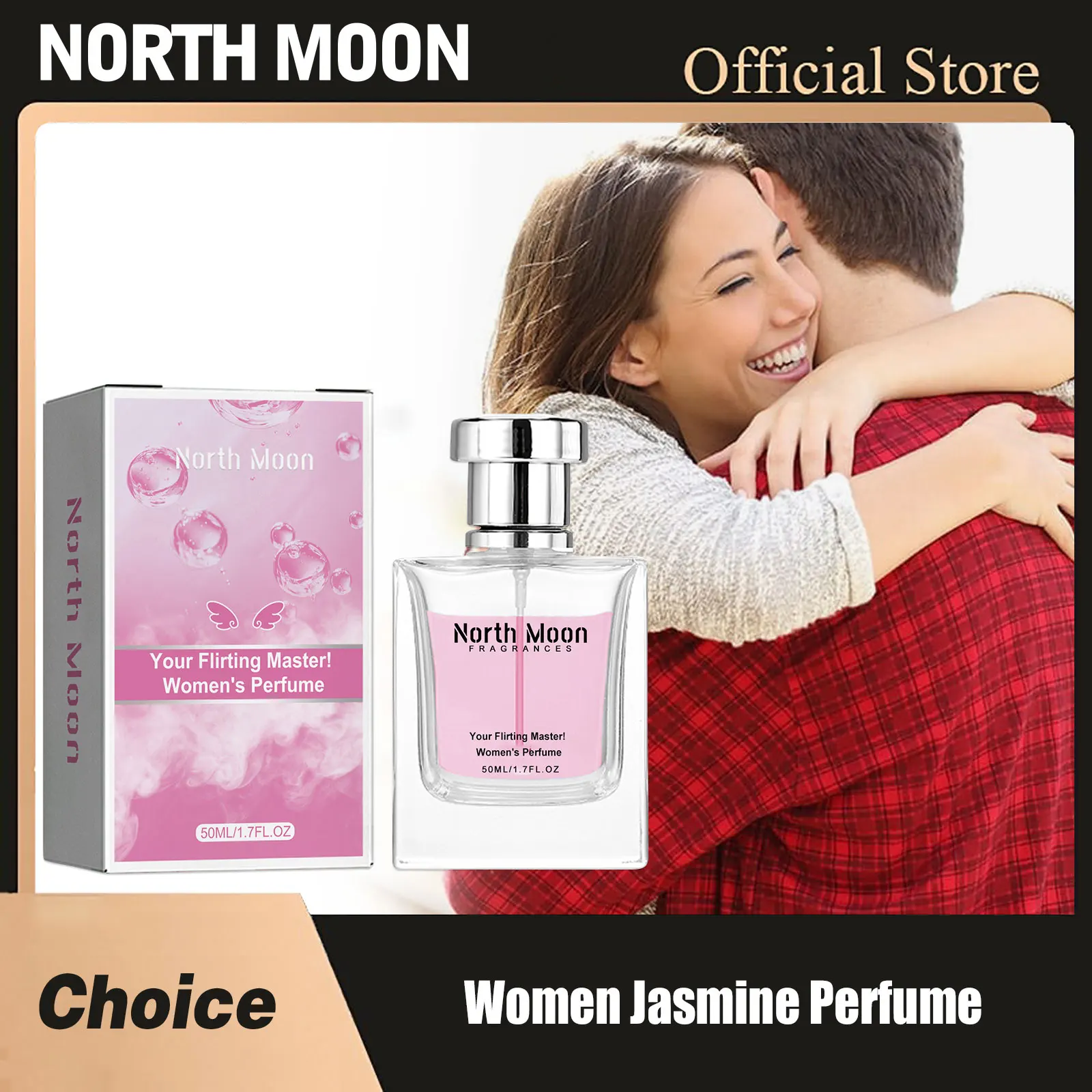 

North Moon Women Jasmine Perfume Lasting Fragrance Increase Pheromone Improve Odor Mini Bottle Gifts Date Flirting Floral Perfum