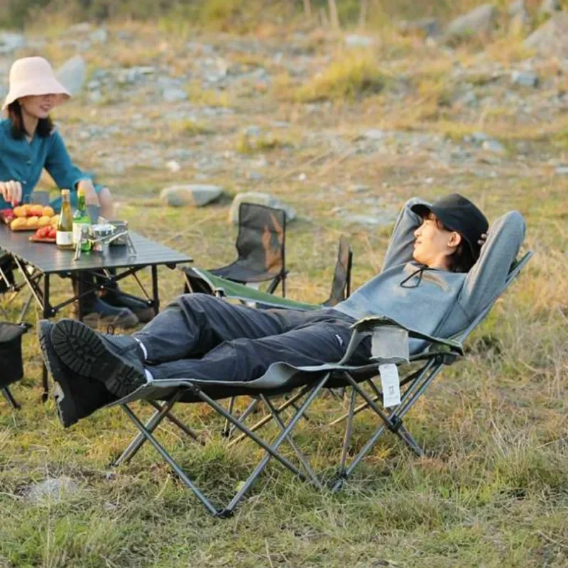 Camping Outdoor Folding Chair Folding Bed Nap Portable Marching Bed Chairs Office Nap Lounge Chair Cool Camping Gear 캠핑의자 의자