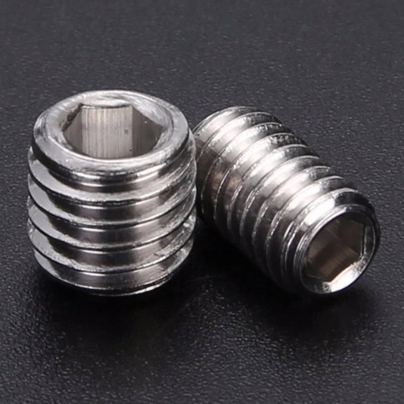 200 Pcs 304 Stainless Steel Grub Screws Hex Socket & 280 Pcs Spring Pin Tension Elastic Cylindrical Cotter Pins