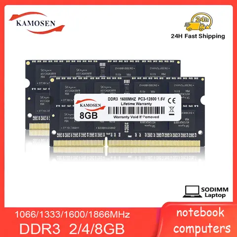 DDR3 DDR3L 4GB 8GB SO-DIMM 1333MHZ 1600MHz PC3L /PC3--12800S 10600S 8500S 1.5V 1.35V 204pin 2RX8 SODIMM mémoire pour ordinateur portable