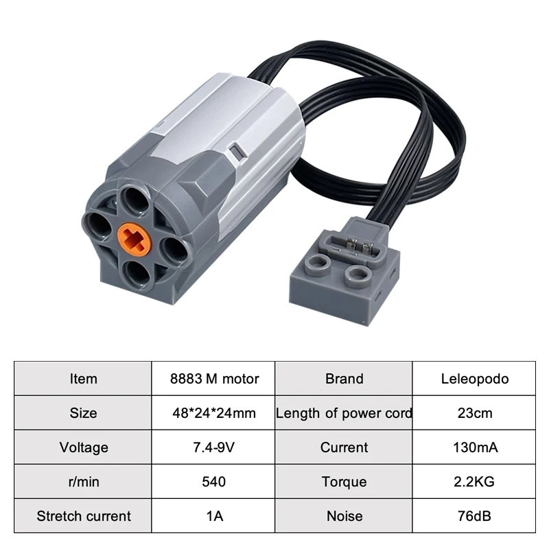 Compatible con Lego EV3, bloque de construcción, motor de juguete, motor de potencia, conjunto mecánico, kit de repuestos de tecnología PF enchufable MOC