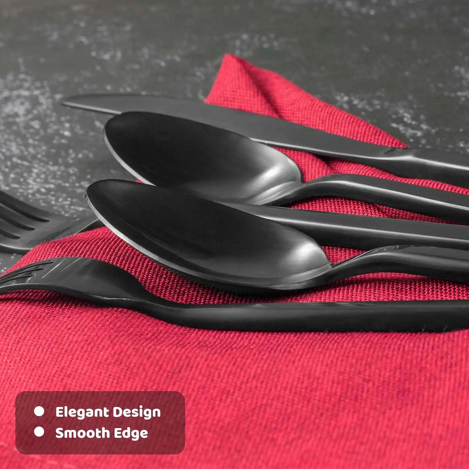 Juego de cubiertos de acero inoxidable de 20 piezas, servicio para 4, pulido satinado mate, apto para lavavajillas