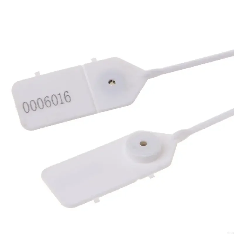 50 Pcs Plastic Tamper Seals Disposable Signage DIY Nylon Cable Ties Security Tags Self-locking Seals Adjustable Length