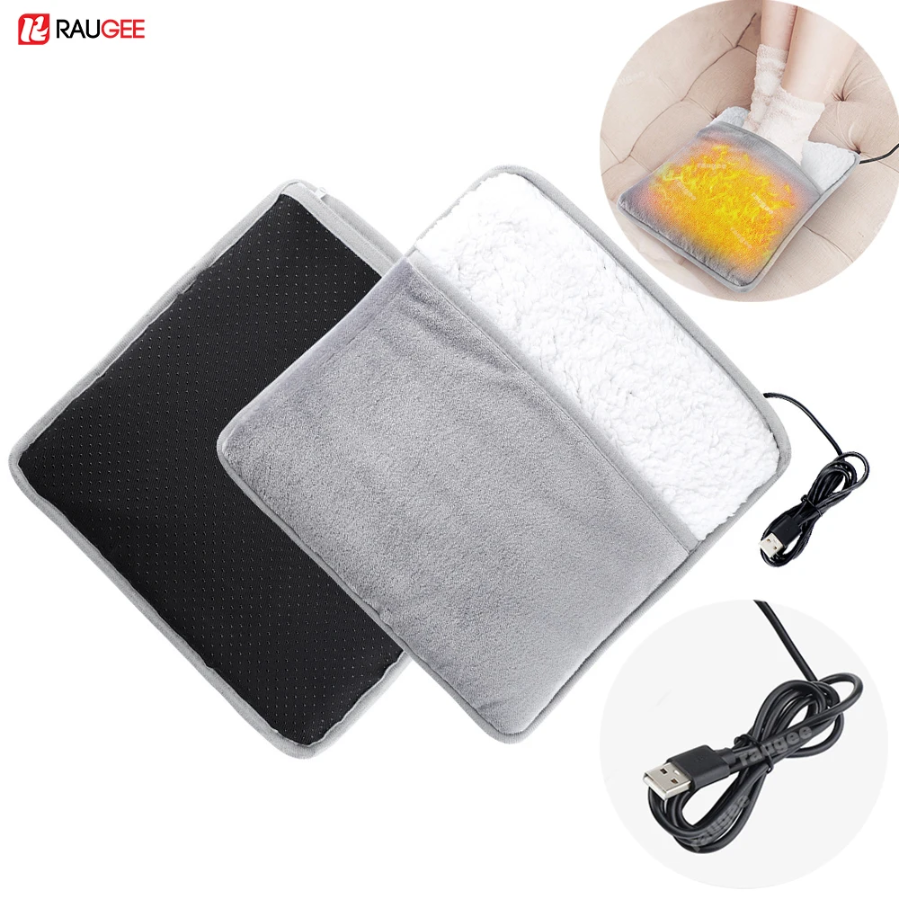 

Портативная электрическая грелка для ног с зарядкой через USB, мягкие грелки для ног, нескользящие грелки для ног с электрическим подогревом