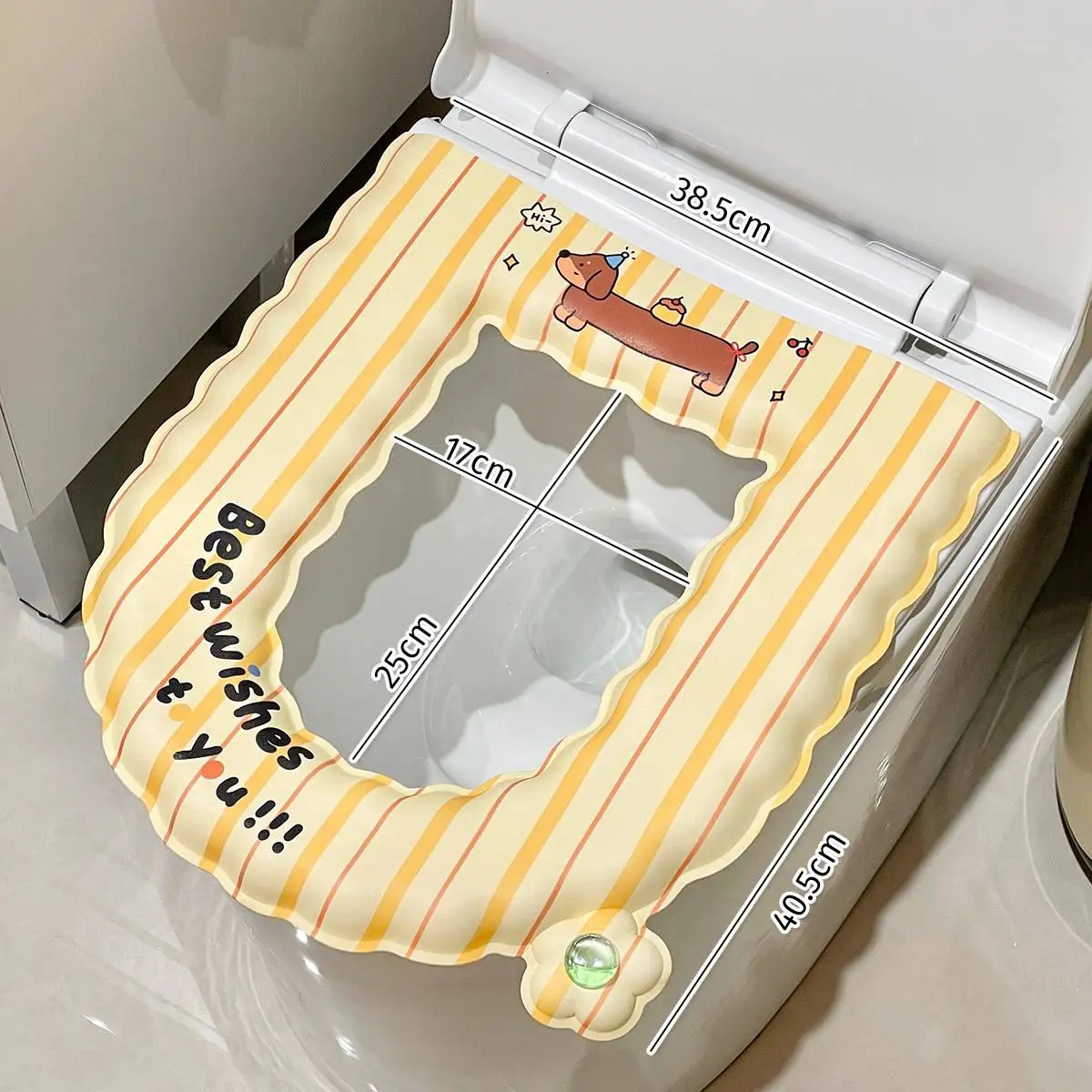 Universal Four Seasons Thickened Toilet  Cushion Adhesive Large Size Winter Special Waterproof Toilet Ring Cover