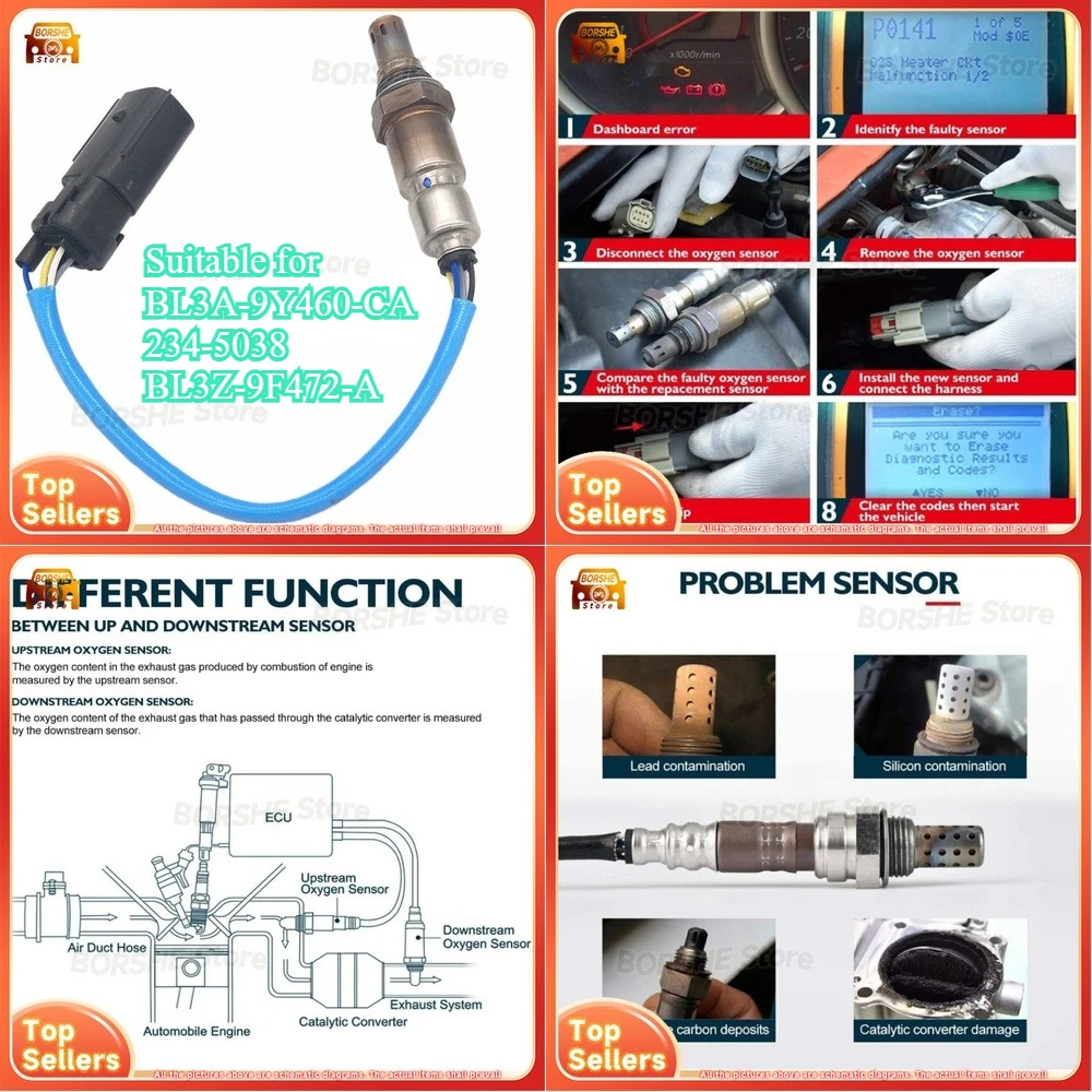 

2026 Suitable for BL3A-9Y460-CA 234-5038 BL3Z-9F472-A Oxygen Sensor for Ford