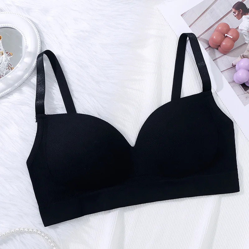 Calcinha de sutiã sexy para mulheres, sutiã esportivo fio-dental, top crop, roupas íntimas sem costura, tangas fitness, conjunto de lingerie