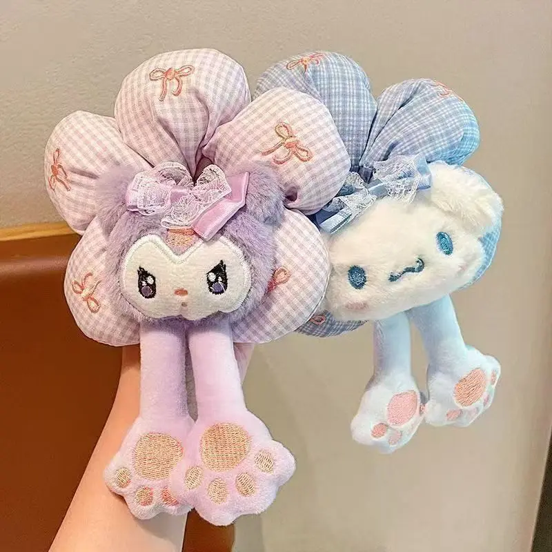 

Резинка для волос Sanrio с милыми мультяшными животными и цветами, резинка для волос My Melody, резинка для волос Kuromi, кавайная резинка для волос, украшение для волос