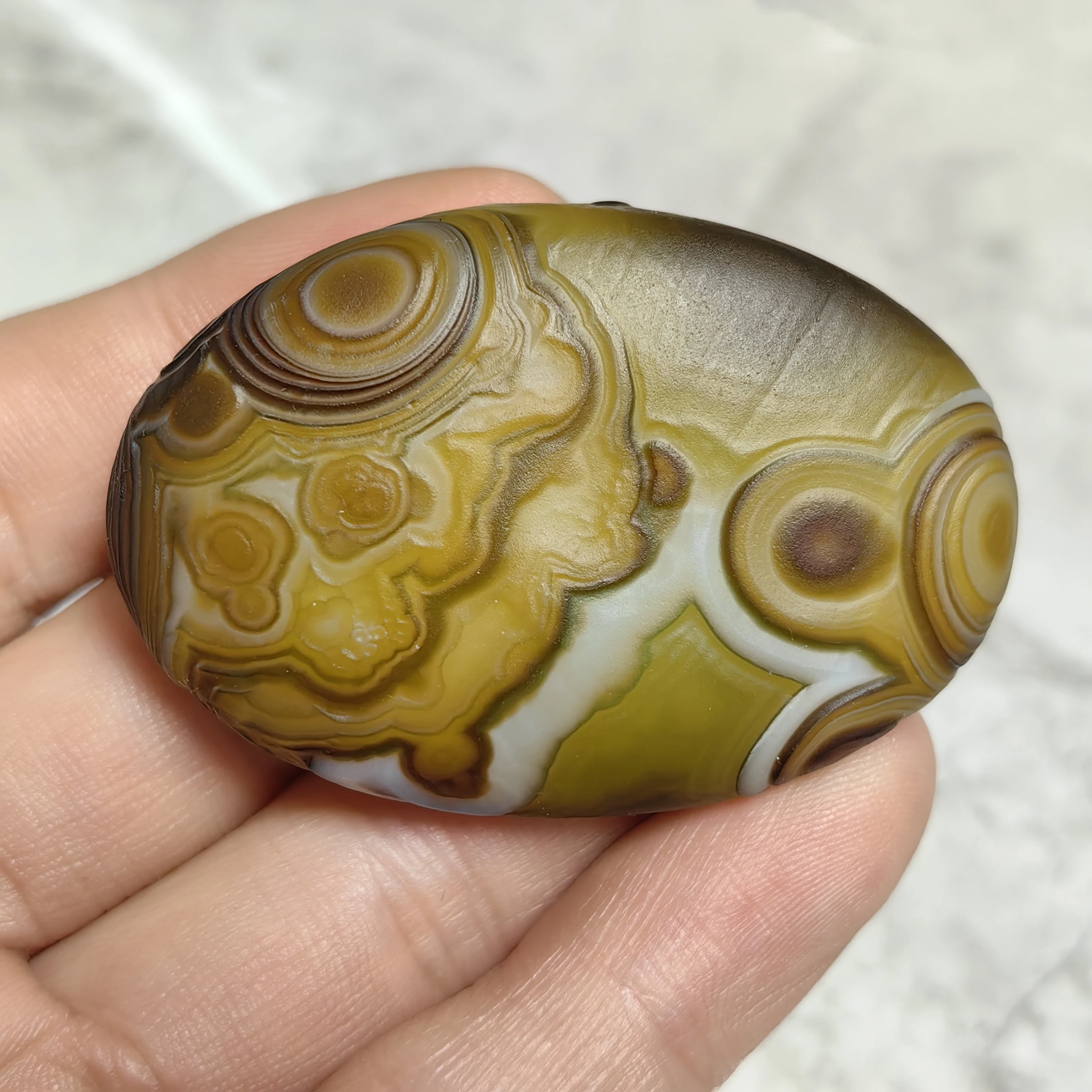 Natural Eye Texture Agate Alxa Gobi Sardonyx  Mineral Specimen Energy Crystal Chakra Reiki Healing Stone Garden Home Decor Gift