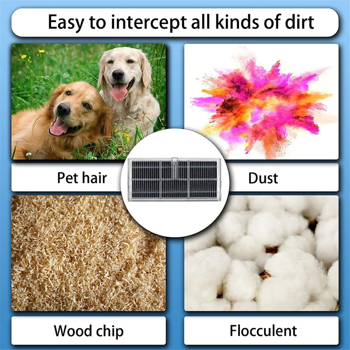 قطع غيار مرشحات 6 قطعة شعبية لـ Dreame Bot X40 /X40 Pro/ X40 Ultra مكنسة كهربائية قابلة للغسل مرشحات HEPA