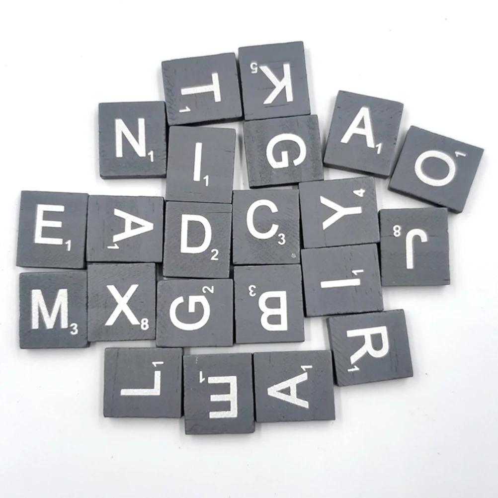 

100pcs Wooden Alphabet Blocks for Crafts Smooth Surface Kids Puzzles Kits Baby Boy Diy Projects Safe Classroom Use