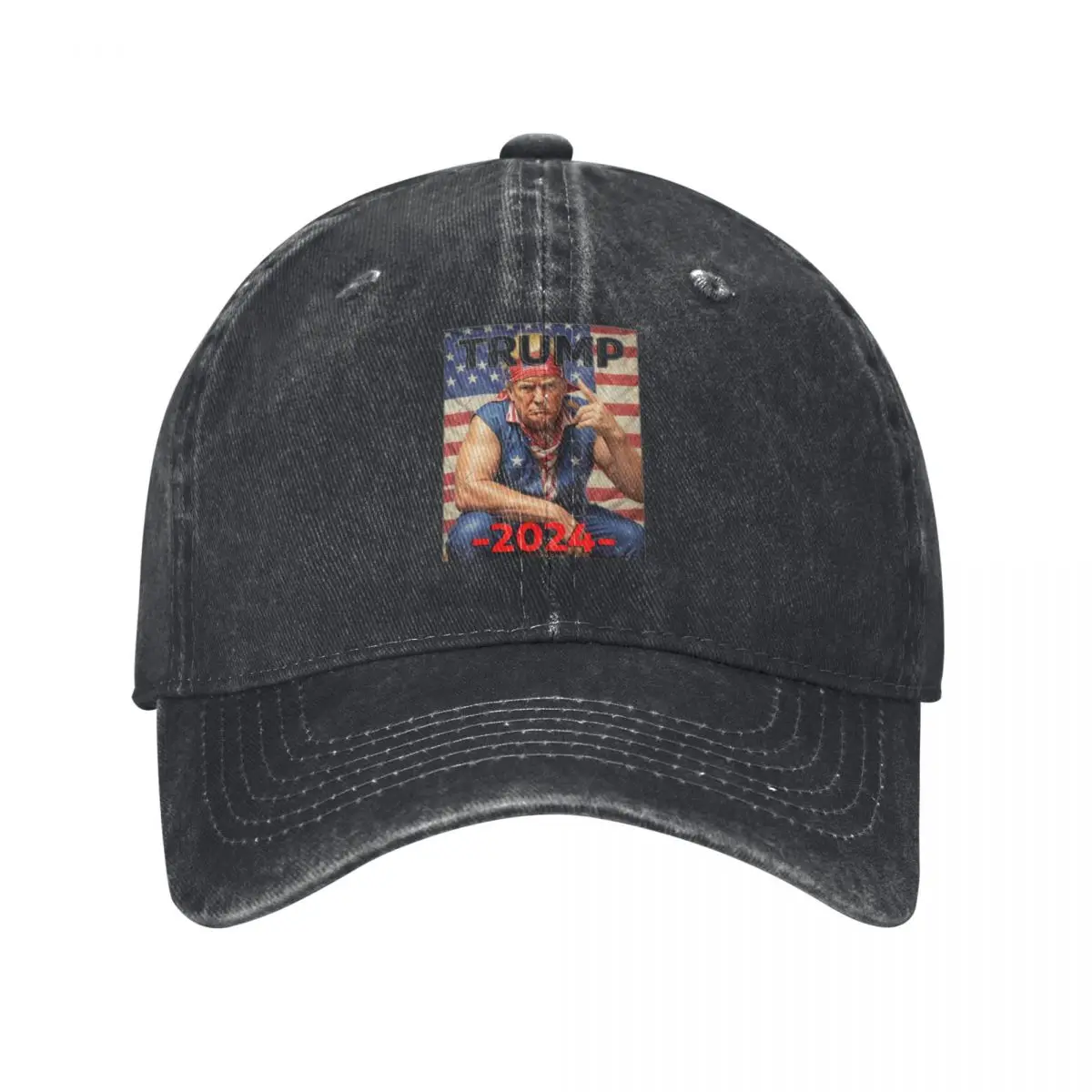 Summer Cap Sun Visor Donald Trump For President 2024 - MAGA Caps Cartoon Trump Cowboy Hat Peake Hats fugees Hat official-website