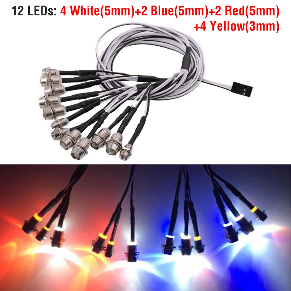 9IMOD RC LED Light Kits for 1/18 1/12 1/10 1/8 1/5 Traxxas HSP SCX10 D90 HPI Redcat