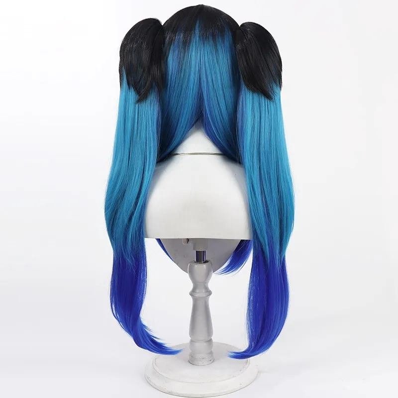 Amemiya Darumi Cosplay Wigs Halloween Women Anime Hundred Line Cosplay Wig Heat Resistant Synthetic Hair Party Wig + Wig Cap