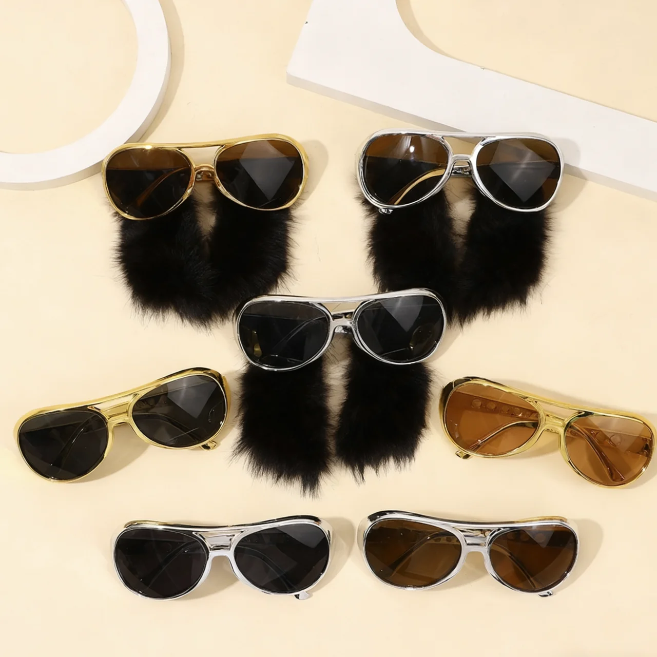 Disguise Glasses 70s Disco Party Movie Role-playing Elvis Prom Funny Glasses Cosplay Dress Up Rock Carnival Accessories