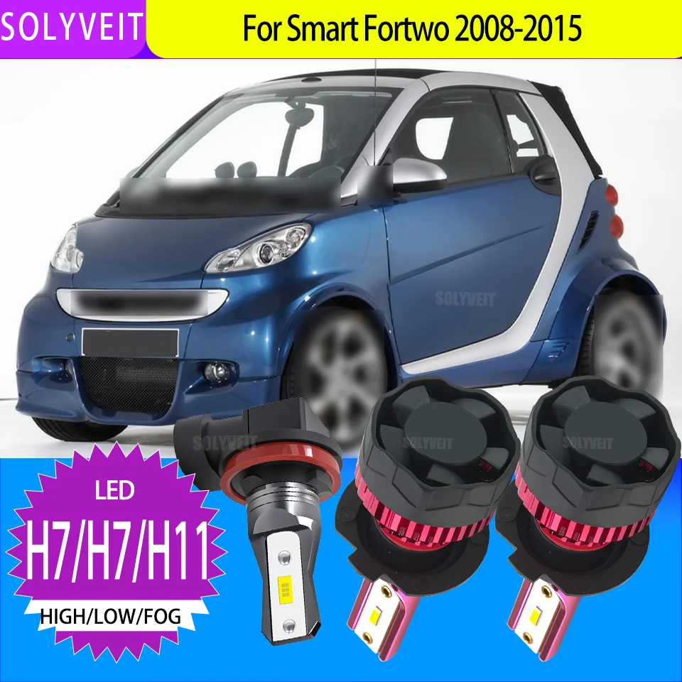 

Long-Term Quality Assurance​ LED Headlight HI LO Fog Kit H7/477/H11 For Smart Fortwo 2008 2009 2010 2011 2012 2013 2014 2015