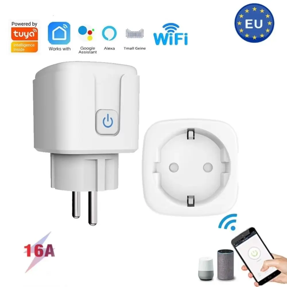 Neue EU Smart Plug Power Monitor 16A Smart Remote Sprachsteuerung Timer Funktion Steckdose Smart Home