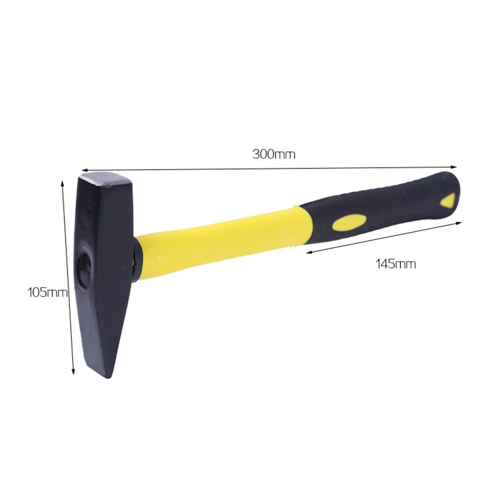

Tpr Duck Hammer 300G Plastic Coated Handle 45 Steel Flat Head Hammer For Metal Woodworking Fitter Tool