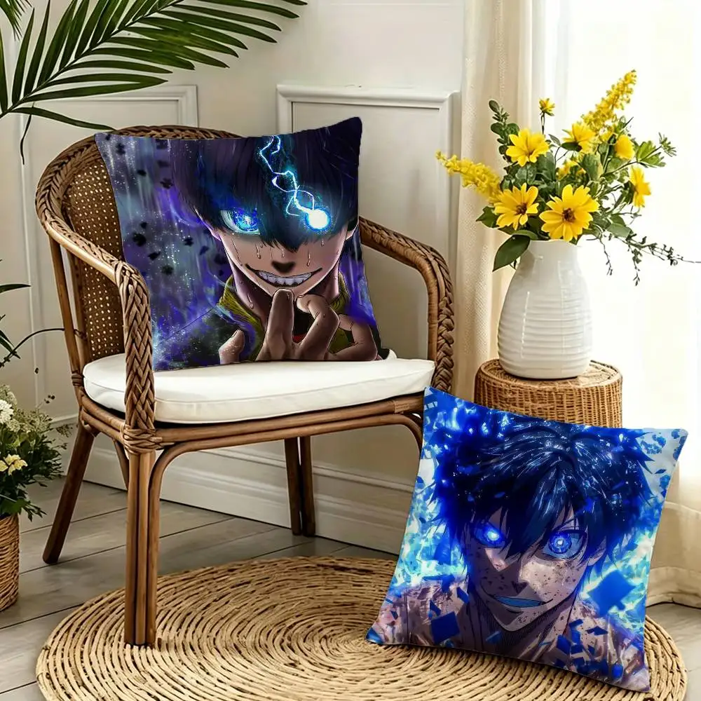 

Isagi B-Blue L-Lock Pillow Case Pattern Printed Pillowcase For Living Room Sofa Cushion Cover