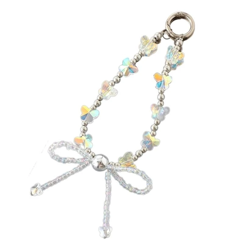 

652F Phone Attachment Elegant Phone Pendant Modern Wristband Special Beaded Pendant for Girl Student