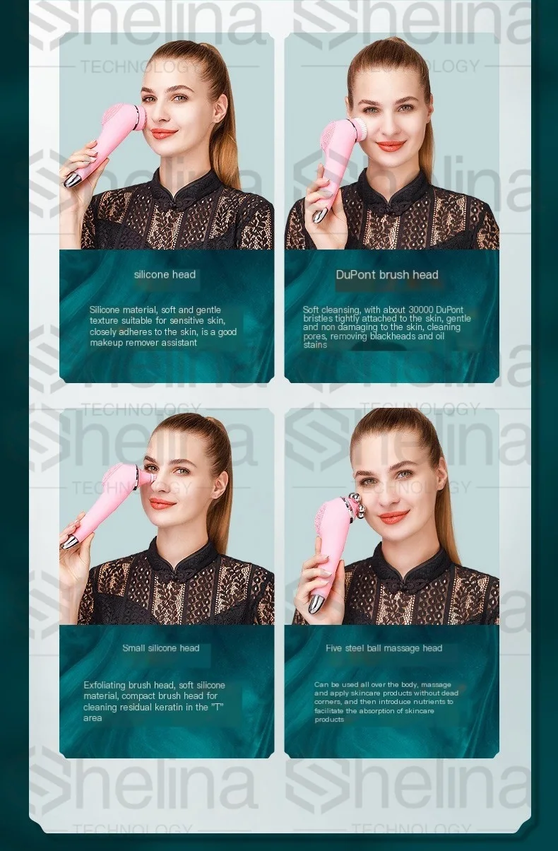 Appareil de nettoyage nettoyant pour le visage électrique nettoyant pour les pores masseur pour le visage et les yeux