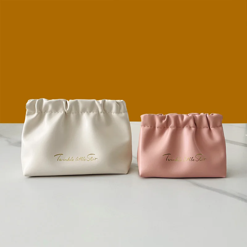 

1 Set of Portable Organizer Bag, Foldable Pouch, Elastic Flap Bag, Women's Travel Lipstick Makeup Bag, Pocket Bag, Data Cable
