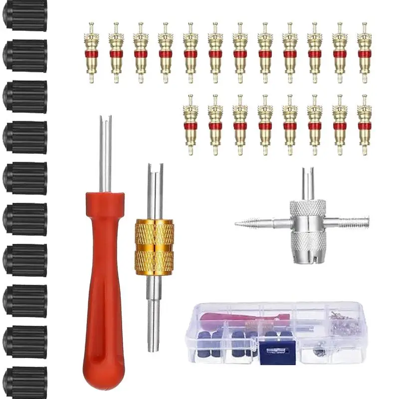 Valve Core Stitcher Tool Air Conditioning Valve Core Remover Tool Multifunctional Removal Tool Metal Kit Stitcher Tool For Car