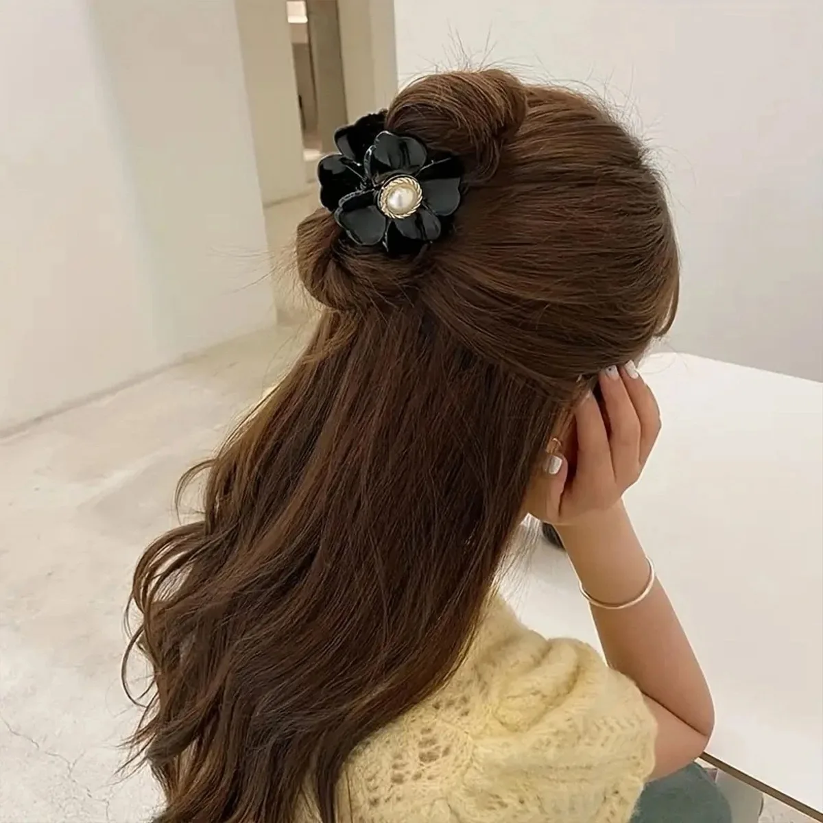 Clip di fiori per morsetti per capelli grandi fibbia a Clip da donna per fermaglio per capelli forcine per capelli per donna artiglio di granchio