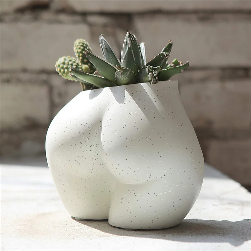 

AB33-Mini Lower Body Pot Small Flower Planter Female Body Shaped Planter With Drainage Holes, Resin Plant Pot, Cute Christmas B