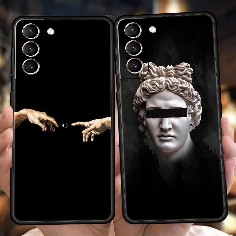 

Statue Abstract Art Phone Case For Samsung Galaxy S24 S23 S22 S20 S21 FE Ultra S24 S23 S10 S10E S9 S8 Plus 5G Phone Cover Capas
