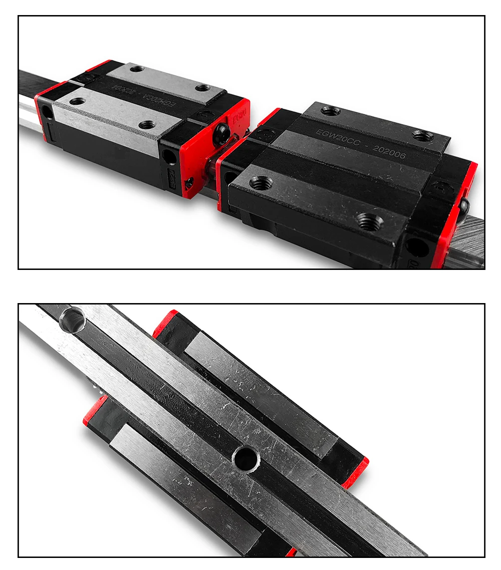2 Stück EGR15 EGR20 EGR25 Linearführung 100 mm-1000 mm Linearschienen + 4 Stück EGH15CA EGH20CA EGH25CA EGW20CC Schieberblock für CNC-Teile – Detail 13