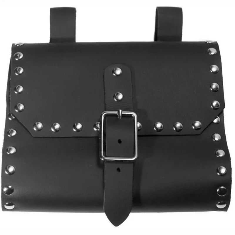 

Medieval Renaissance Coin Money Pouch Steampunk Studded PU Leather Belt Bag Viking Pirate Knight Cosplay Costume LARP Accessory