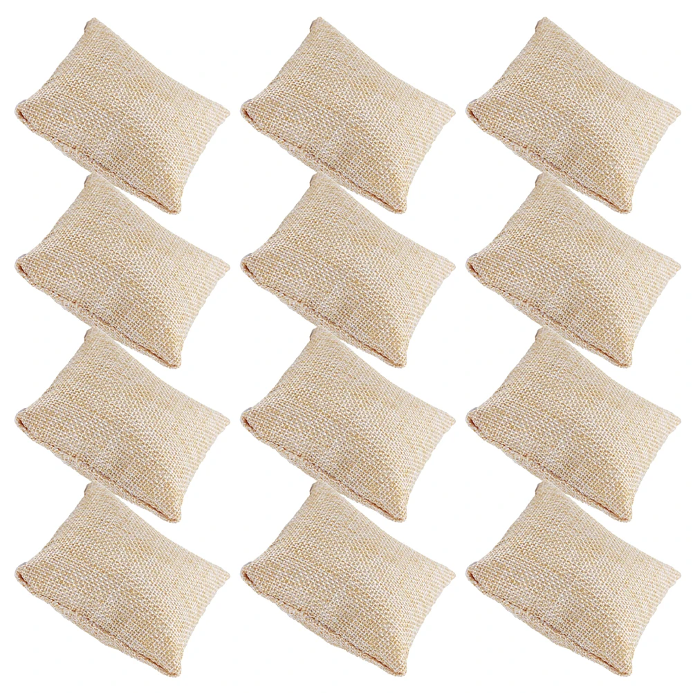 

20pcs Linen Jewelry Display Pillow Bangle Watch Bracelet Holder Cushions For Home Store Trade Shows Beige Mini Compact Organizer