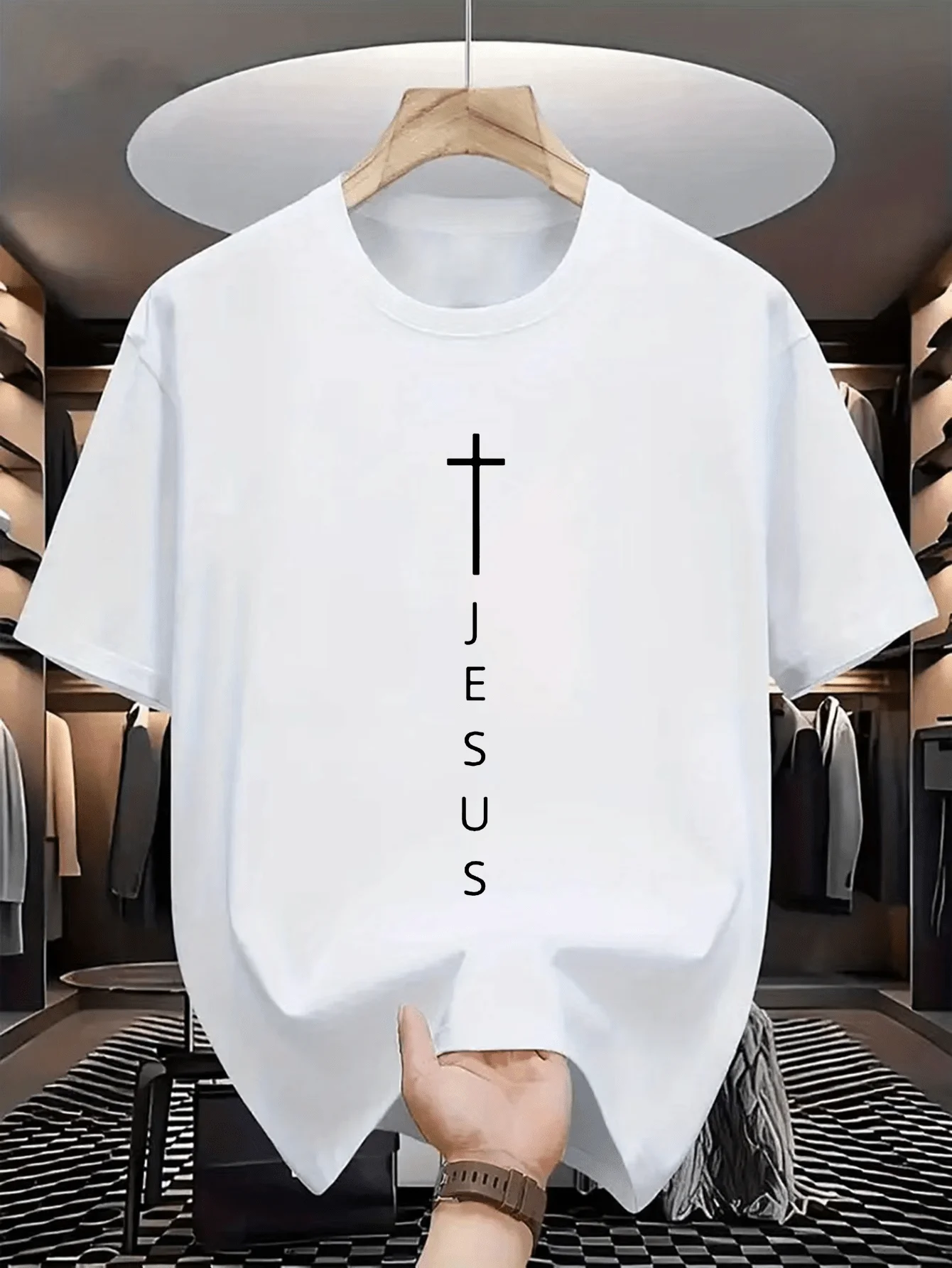 Men's Loose-Fit T-Shirt: Versatile, Street-Casual Style with Letter Graphic Print—Breathable and Comfortable