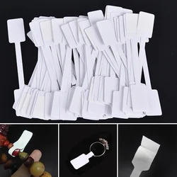 100pcs White Price Label Tags with Hanging String Jewelry Stationery Shoes Cloth