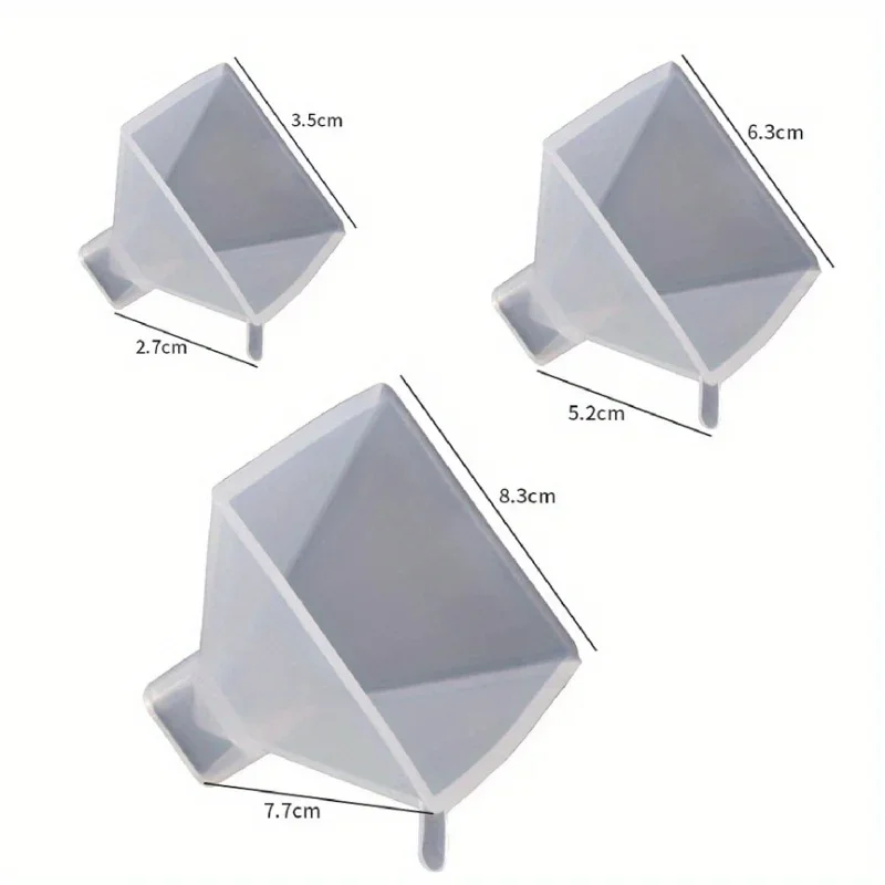 DIY Large Transparent Pyramid Silicone Mold Epoxy Resin Casting Tool For Crystal Jewelry Handmade Craft & Home Decoratio Making