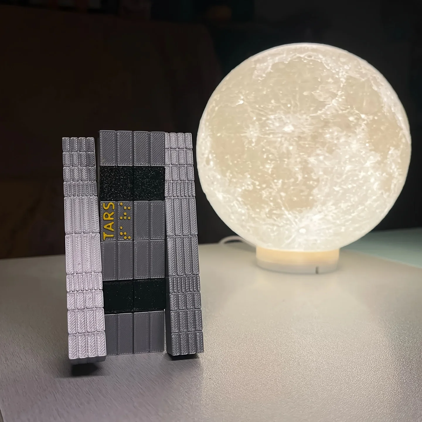 Interstellar Tars Robot Collectible Figure Durable Plastic Model With Metallic Finish Science Fiction Movie Ornament Gift