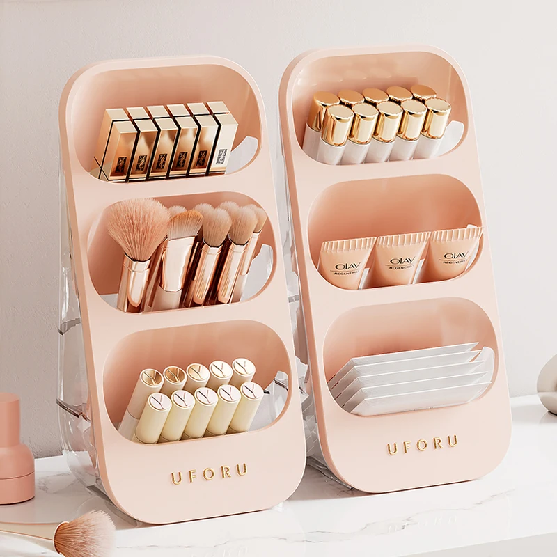 UFORU Makeup storage box Tilt insert desktop advanced sense dressing table Skin care Eyebrow pencil lipstick makeup brush tube