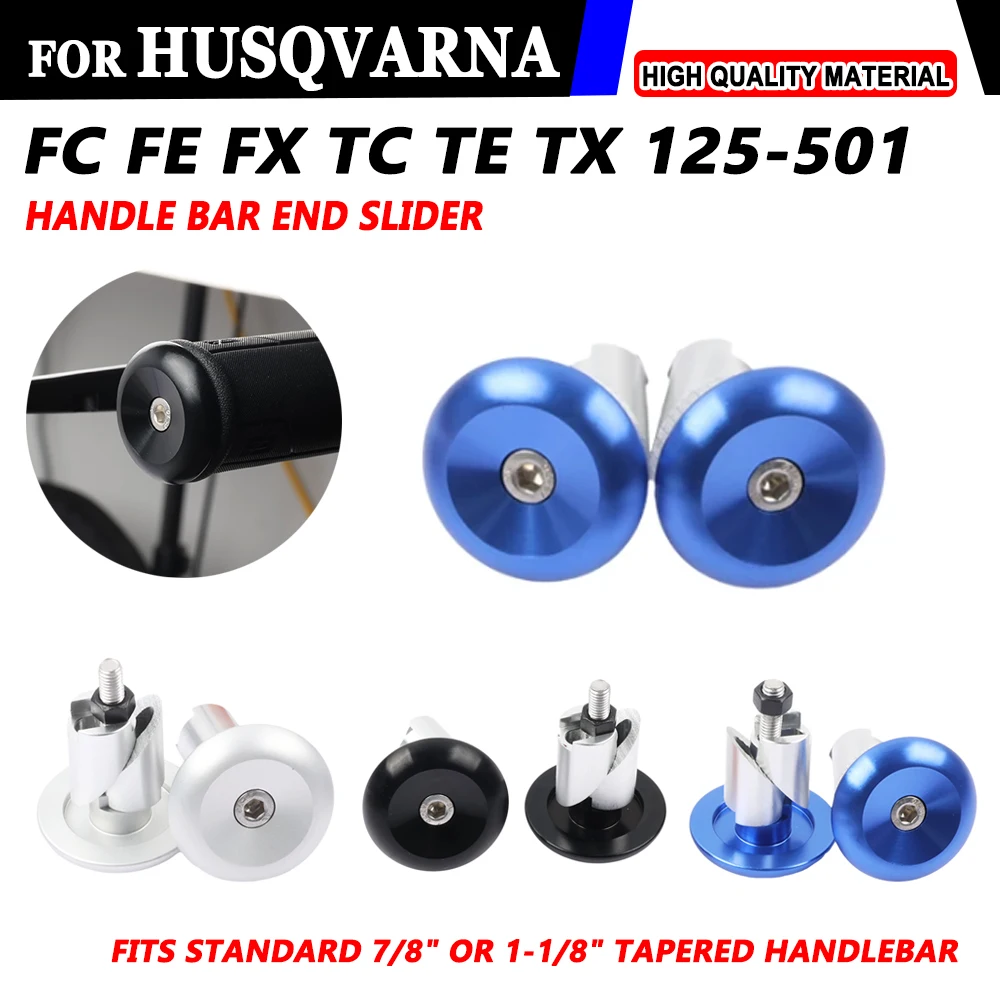 

For Husqvarna 125 250 300 350 450 FC FE FX TC TE TX TE300 TX250 2023 2024 Handle Bar End Handlebar Grips ends Cap Plug Slider